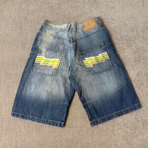 Y2K Mecca Baggy embroidered denim jorts